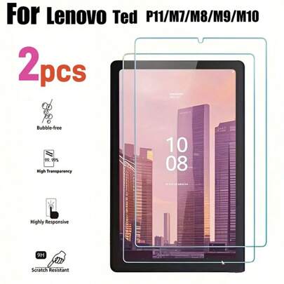 2 piezas de Película de Vidrio Templado para las series de tabletas P11/P12/M7/M9/M10/M11/Yogo Tab 11/K10/Honor Pad 10/Redmi Pad 2. Fácil de instalar, alta definición transparente, sin burbujas, resistente a arañazos y a golpes. Protector de pantalla de vidrio templado adecuado para regalos de Ultra Alta Definición, cumpleaños/Pascua/Día del Presidente/Navidad/Familia/Amigos/Novios