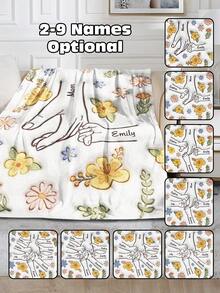 Esta manta personalizada para el Día de la Madre se puede personalizar con tu nombre. Se puede usar como chal, manta con estampado floral o manta con mensaje de aniversario. Es un regalo ideal para el Día de la Mujer, el estreno de una casa, el Día de San Valentín, aniversarios, el Día de la Madre y otras ocasiones. También es un regalo perfecto para mamá, abuela, esposa, esposo, padre, madre, familia y amigos. Adecuado para aniversarios, el Día de la Madre y cumpleaños. - Estilo 1 - Ver 2