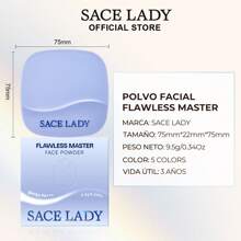 SACE LADY Flawless Master Polvo Facial – Control de Brillos, Resistente al Agua y Protección Solar SPF30 PA+++