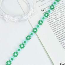 3 Yards Daisy Flower Lace Roll Embroidered Polyester Trim Ribbon DIY Clothing Garment Accessories Sewing Trimmings - Multicolor - View 19