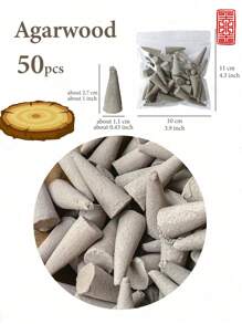 50/100pcs, Agarwood Incense Cone, Incense Tower, Home Incense, Air Purification, Meditation, Lavender, Agarwood Sandalwood, Gardenia, Jasmine, Osmanthus, Wormwood, Mixed Pack