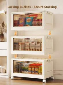 Multilayer (5/4/3/2/1) Freestanding Baby Wardrobe, Thick Infant Storage Cabinet, Household Snack & Clothes Organizer Box, Kids Mini Closet