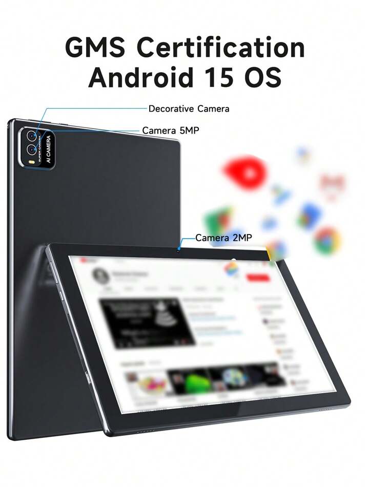 Coopers 2025年最新モデル 2in1タブレット 10インチ、Android 15