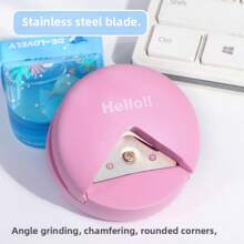 1pc Round Appearance, R4 Radius Corner Cutting Punch Tool For Card, Photo, Paper, Suitable For Scrapbooking, Multiple Colors Available,Back To School,School Supplies