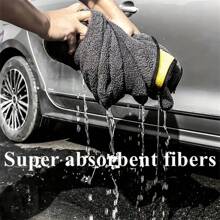 1pc Super Absorbent Microfiber Car Washing Towel - Extra Large, Thick Plush Detailing Cloth, Suitable For Car Care And Home Cleaning