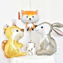 5pcs/Set 23in New Jungle Animal Aluminum Film Balloon Forest Theme Birthday Party Scene Atmosphere Decoration Large Mall Event Camping Party
