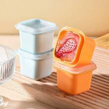 Easy Release Ice Cube Tray, Fridge Standalone DIY Homemade Baby Food Ice Popsicle Mold Ice Cream Maker Plastic Ice Box