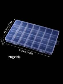 Transparent Storage Container Jewelry Box Clear Plastic Organizer Box Empty Earring Storage Organizer Display Case For Beads - White - View 12