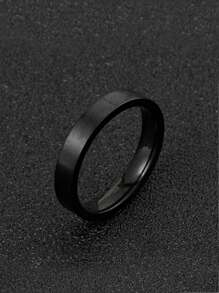 1 pièce Bague fine en acier de titane avec finition mate, bijou résistant à la corrosion, design unisexe