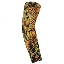 1/6pcs Temporary Tattoo Arm Sleeves Arts Fake Slip On Arm Sunscreen Sleeves Body Art Stockings Protector -Designs , Tiger, Dragon, Skull, And Etc Unisex Stretchable Cosplay Accessories, Temporary Tattoo Arm Sleeves Arts Fake Slip On Arm Sunscreen Sleeves Body Art Stockings Protector -Designs , Tiger, Dragon, Skull, And Etc Unisex Stretchable Cosplay Accessories