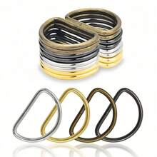 20 pièces/paquet Boucle de connexion en métal D Ring pour ceinture, sangle de sac à main, accessoire de sac, chaussure, DIY, couture. Tailles : 10/12/15/20/25/32/38 mm