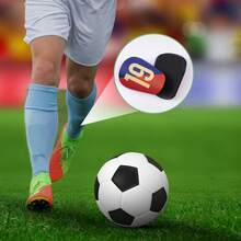 6 Pairs Mini Football Shin Guards, Master Red & Blue Striped, Thick , Adult Detachable, Suitable For All Seasons