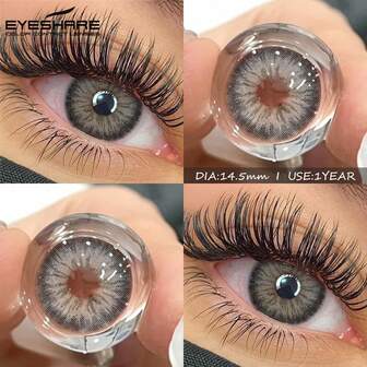  Eyeshare 1副彩色隐形眼镜，适合灰色眼睛隐形眼镜，美容高品质蓝色隐形眼镜，绿色隐形眼镜，年度棕色美容隐形眼镜