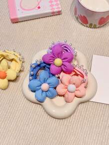 1pc High Elasticity Hair Scrunchies, Extra Wide Durable Hair Ties For Ponytail, Sweet & Cute Hair Accessories