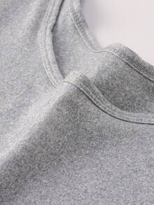 4 件套女士舒适休闲 U 领宽肩带吊带无袖短款上衣，紧身版型 - 彩色 - 查看 4