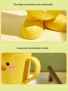 1 pieza Taza para cepillo de dientes de plástico con diseño de pato lindo, divertida y duradera para uso diario, perfecta para té, café o artículos de baño - Multicolor - Ver 3