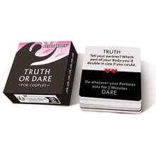 1PC Couple Bedroom Fun Card Games, Tabletop Games, Sex Games, Sex Toys, Exciting Truth To Heart Adventure Challenges, Romantic Valentine's Day And Christmas Gifts For Partners, Perfect For A Perfect Date Night | 50Cards|