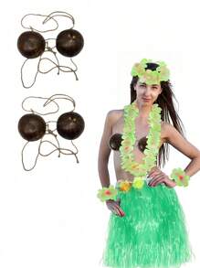 1 pièce - Soutien-gorge de femme en noix de coco hawaïenne, marron, taille unique US, marron. Cette robe hawaïenne est douce et confortable. Et ce soutien-gorge en coquille de noix de coco est fait de coquille de noix de coco naturelle, chaque forme est unique, ajoutant de l'authenticité à votre tenue.