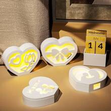 1set/5pcs Mother's Day Love Box Candle Base Ornament Resin Silicone Mold DIY Gypsum Casting Candlestick Decorative Crafts