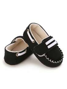 Classic Fashion Unisex Flat Loafers, Non-Slip Canvas Casual Shoes For Newborn Babies, First Walking Shoes