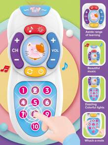 Baby Remote Control Toy Baby Early Education Mobile Phone With Soft Lighting And Gentle Lullabies - Soothing And Educational