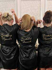 Bata de mujer para fiesta de cumpleaños, reina del spa, bata estilo kimono, bata de spa, bata de pijamada, bata de seda, bata de dormir, reina de cumpleaños, fiesta, regalo, decoración del hogar y el baño, verano, vuelta a la escuela