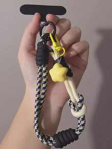 1pc Adjustable Woven Phone Lanyard, Multi-Use Stylish Design - Multicolor - View 8