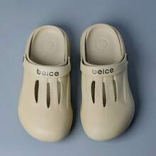 Men's Breathable Hollow-Out Slippers, Soft Sole Medical/Hospital Nurse Shoes, Non-Slip Outdoor Garden Shoes, Fashion Beach/Pool Sandals For Indoor And Outdoor, Comfortable & Non-Slip - Khaki - View 6