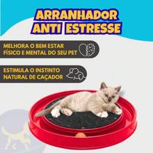 Arranhador Gato Interativo Antiestresse para Gatos Cat Relax c/ Bolinha Varias Cores Bichano Gatinho