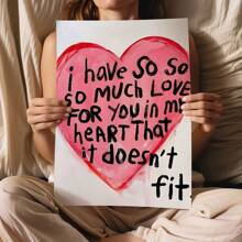1pc Unframed "So Much Love" Canvas Wall Arts - Romantic Quote Posters, Perfect Gift For Bedroom & Living Room Decor, Perfect Gift For Fans, Perfect For Room Decor