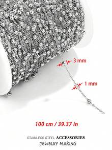 100厘米/200厘米不锈钢串珠链，适用于珠宝制作DIY项链手链脚链配件手工球链 - Beads Chains - 查看 8