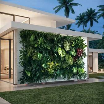 1 Panel de pared de planta simulada, resistente a los rayos UV, reutilizable, de material de poliéster, de tamaño 39x59 a 70.8x90.5 pulgadas, multifuncional, sin necesidad de electricidad, adecuado para el hogar, el jardín, la oficina, la sala de estar, el dormitorio, pancartas de fiesta, Halloween y decoración general.