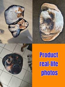 1 pezzo Tappeto personalizzato con ritratto di animale domestico, tappeto con foto personalizzata, tappeto personalizzato per animali domestici, regalo morbido e accogliente, perfetto per gli amanti degli animali domestici, regalo ideale per gli amanti degli animali domestici, ideale per regali per animali domestici, regali commemorativi, ideale per camera da letto, soggiorno, lavabile, leggero, divertente, comodo personalizzato, ideale per Natale, San Valentino, Festa della Mamma, Festa del Papà, anniversari degli animali domestici - Multicolore - Visualizzare 7
