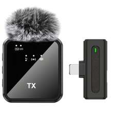 Wireless Lavalier Microphone For Phone IPad TypeC Lapel Mics Plug-Play 2.4G Ultra-Low Delay Built-In Noise Reduction Chip Working Time For Video Recording Interview Podcast Vlog