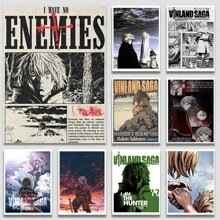 1 pièce Affiches murales sans cadre Vinland Saga Anime Manga, impressions et affiches premium, décoration vintage de salle, bar, café, décoration murale de la maison, impression artistique murale avec cadre en option