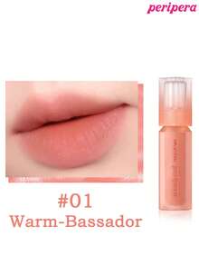 K-Beauty Peripera Over Blur Tint，轻盈丝绒液体唇膏，哑光柔焦，轻盈，持久，舒适，不粘腻，适合面膜使用，无白膜，K-Beauty，韩国彩妆 - # 01 Warm-Bassador - 查看 7