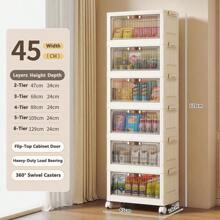 Multilayer (5/4/3/2/1) Freestanding Baby Wardrobe, Thick Infant Storage Cabinet, Household Snack & Clothes Organizer Box, Kids Mini Closet
