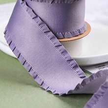 Ruffle Satin Ribbon, Thick Ruffled Woven Tape, DIY Bow Hair Accessories, High Density Wavy Edge Ribbon