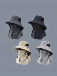 1pc Breathable Face Mask Sun Hat, Suitable For Outdoor, Sports, Hiking In Spring & Summer