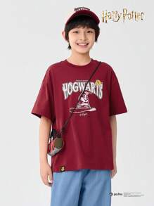 Harry Potter Kids Tween Boys' Short-Sleeve T-Shirt, Classic Letter Design T-Shirts
