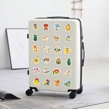 pokemon 100 szt. uroczych wodoodpornych naklejek z motywem Pokémon w opakowaniu zbiorczym - najwyższej jakości naklejki z PVC dla dzieci - idealny prezent na urodziny, świąteczne przyjęcie - urocze naklejki z motywem anime na laptopa, butelkę z wodą, dekoracje do albumu i dziennika