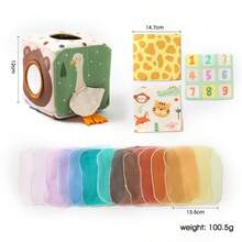 16 Pieces/Set Of Children's Puzzle Toys, Cotton Tissue Box Children's Toys, Sensory Toys, Cartoon Animal Shape Recognition Color Multifunctional Box, Simulation Drawing Toys - Suitable For Exercising Baby's Hand Eye Coordination. The Best Choice As A Birthday Gift, Halloween Gift, Christmas Gift - 1set - 查看 10