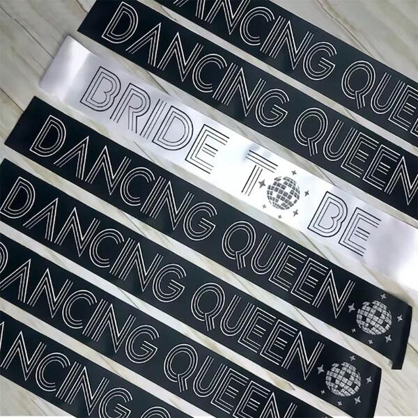 1 Piece Bride To Be 6 Pieces Sash Set Disco Ball Space Cowgirl Themed Bachelorette Party Bridal Shower Mamma Mia Last Disco Decoration Favor Bridesmaid Future Mrs Gift