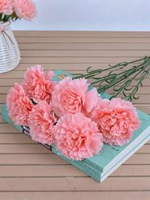 10pcs Simulation Single-Head Carnation Mother'S Day Teacher Women'S Day Gift Simulation Bouquet Fake Flowers Home Decoration Artificial Flowers