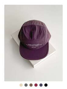 1pc Soft Crown Hip Hop Street Flat Brim Hat, Women's Spring/Summer Small Letter Fashion Versatile 5-Panel Cap, Adjustable Large Head Circumference, Simple Short Brim Hat, Outdoor Skateboard Street Dance Snapback Cap, Skater Hippie Chicks Style - Multicolor - View 17