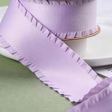 Ruffle Satin Ribbon, Thick Ruffled Woven Tape, DIY Bow Hair Accessories, High Density Wavy Edge Ribbon