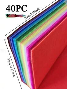 20pcs 20-Color Felt Fabric Sheets, Craft Felt, 1mm Thick Felt Squares In Assorted Colors, Thin Felt For Sewing Crafts, DIY Sewing, Patchwork, School Projects, Polyester Material Home Decor Set