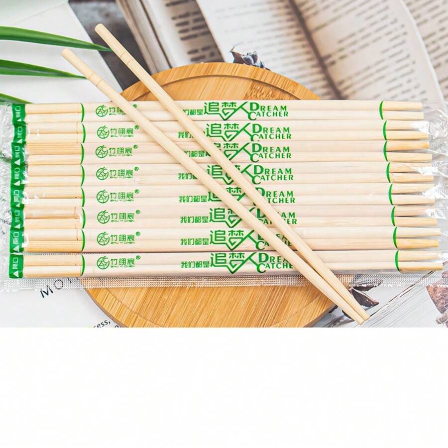 10pcs Premium Disposable Natural Bamboo Chopsticks, 1000 Pairs/Bag, Multi-Size Options For Takeout & Catering