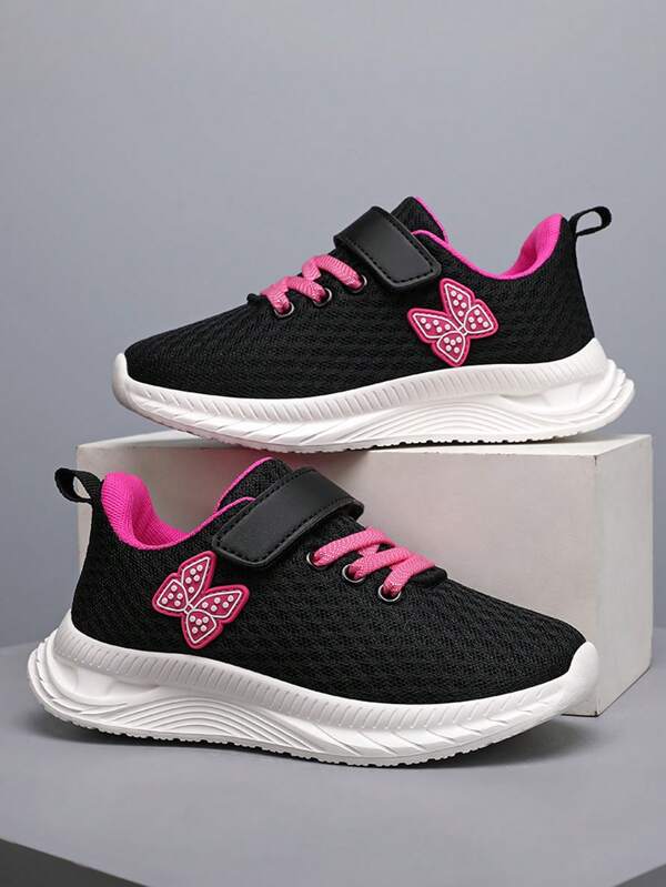 1 Pair Girls Breathable Mesh Sport Shoes, Low Cut Lightweight Running Shoes For Children, Fashion Casual Sneakers For Youths, Versatile School Shoes
