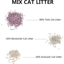 Tofu Cat Litter DustFree Kitty Litter Fast Drying Ultra Absorbent Clumping Cat Litter Pellets Lavender Odor Control L Scattering DustFree Mixed. - 2Pack - View 5